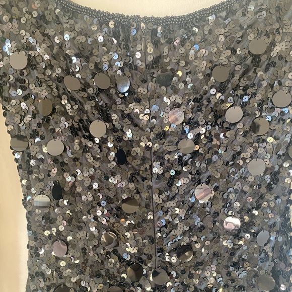 Black Sequin Mini Party Dress - Picture 8 of 15